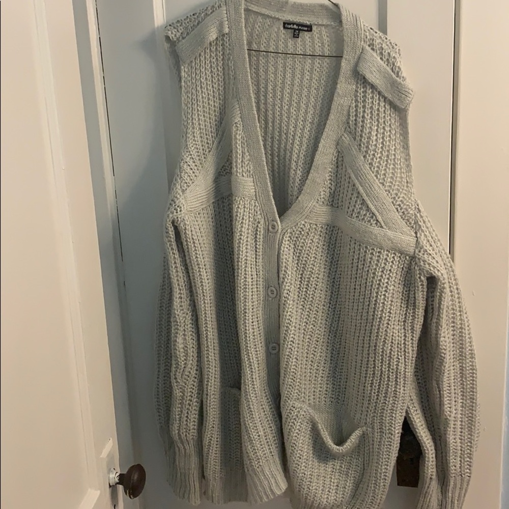 V-Neck Shoulder Cut Out Sweater